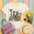 Atomic Sight Hounds Mid-Century Modern T-Shirt in Natural