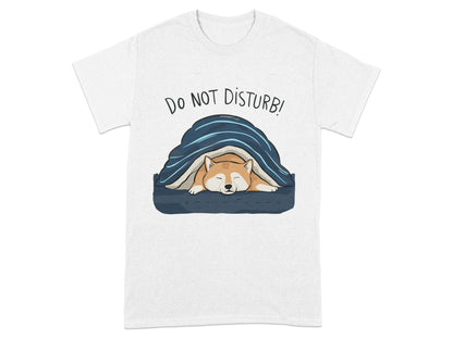 Do Not Disturb Sleeping Shiba Inu Dog Graphic T-shirt