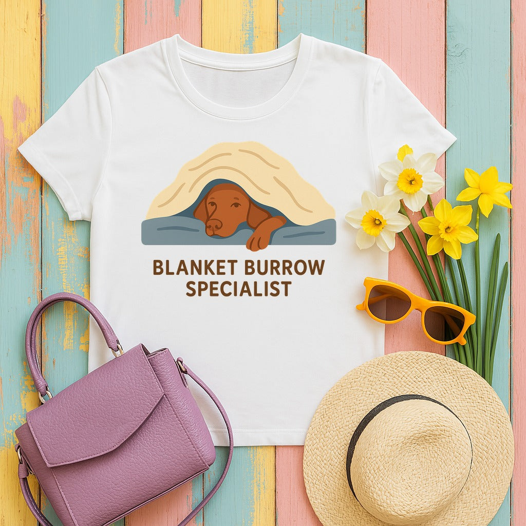 Vizsla Blanket Burrow Specialist Tee in White