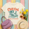 Chill Out Dachshund Lounge T-Shirt in Natural