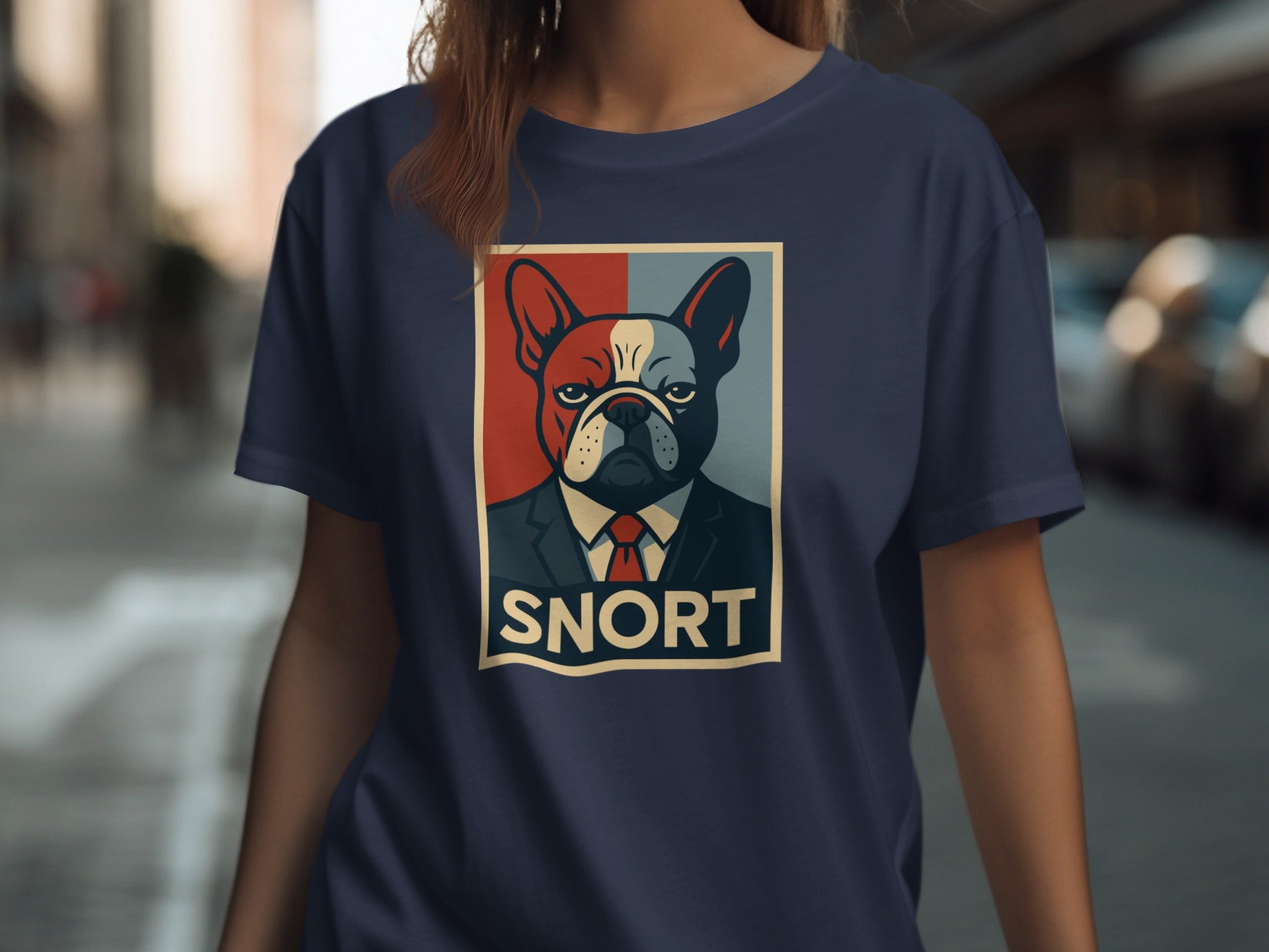 Snort French Bulldog in Suit Graphic T-Shirt