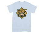 Light blue t-shirt with "The Tracking Mission Beagle Chapter" embroidered in a diamond shape.