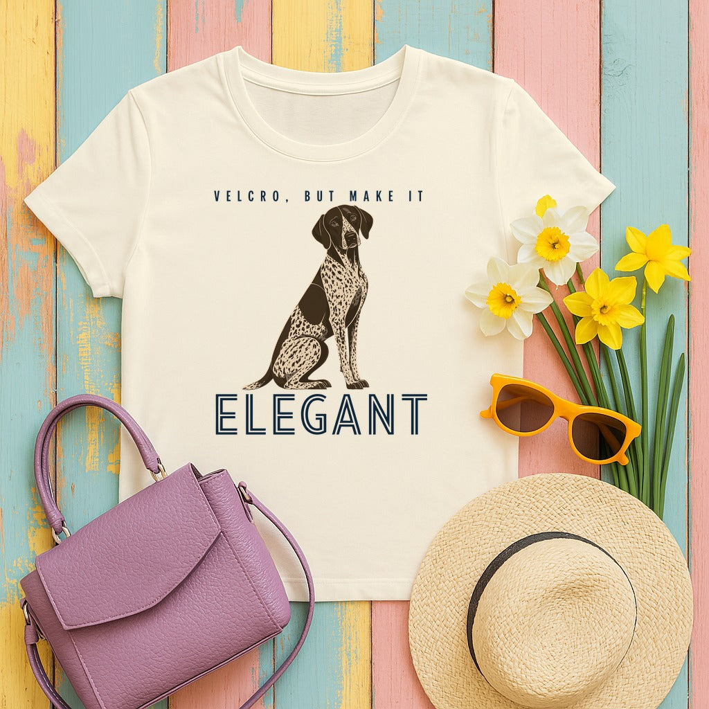 Velcro German Shorthaired Pointer T-Shirt in Natural