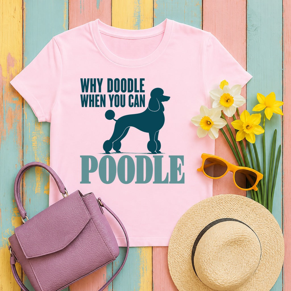 Poodle Perfection T-shirt in Light Pink