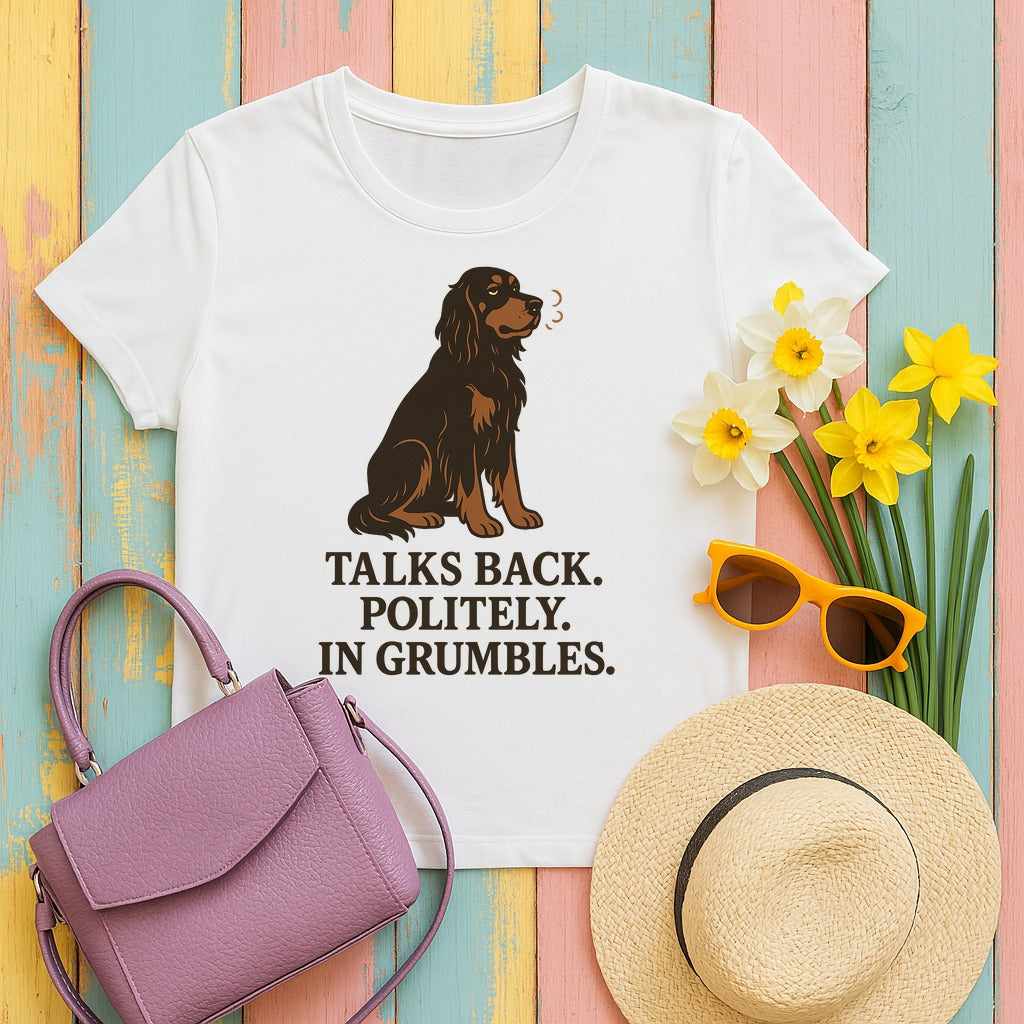 Gordon Talks Back in Grumbles Tee in White