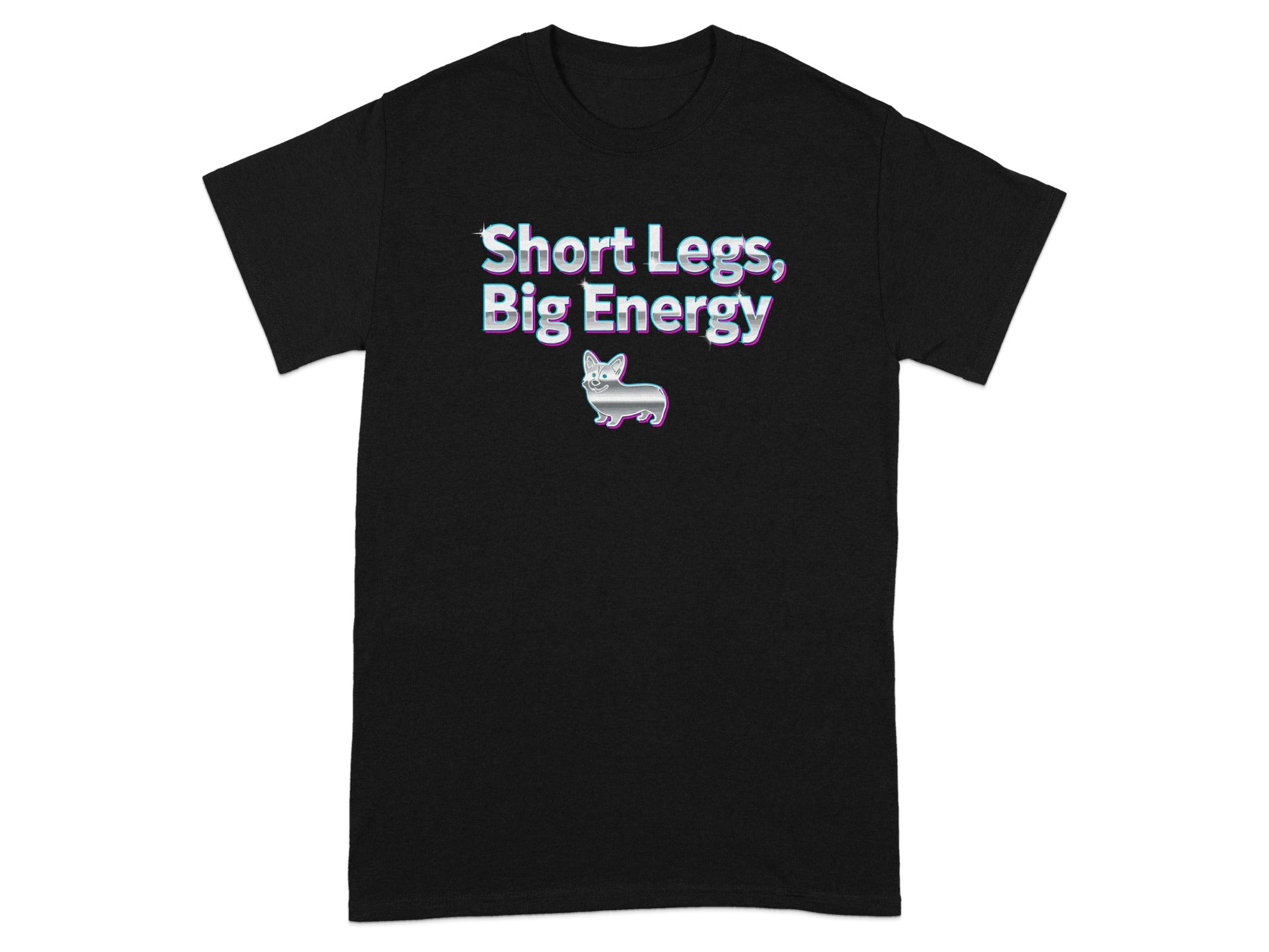 Short Legs Big Energy Corgi Theme Printed T-shirt