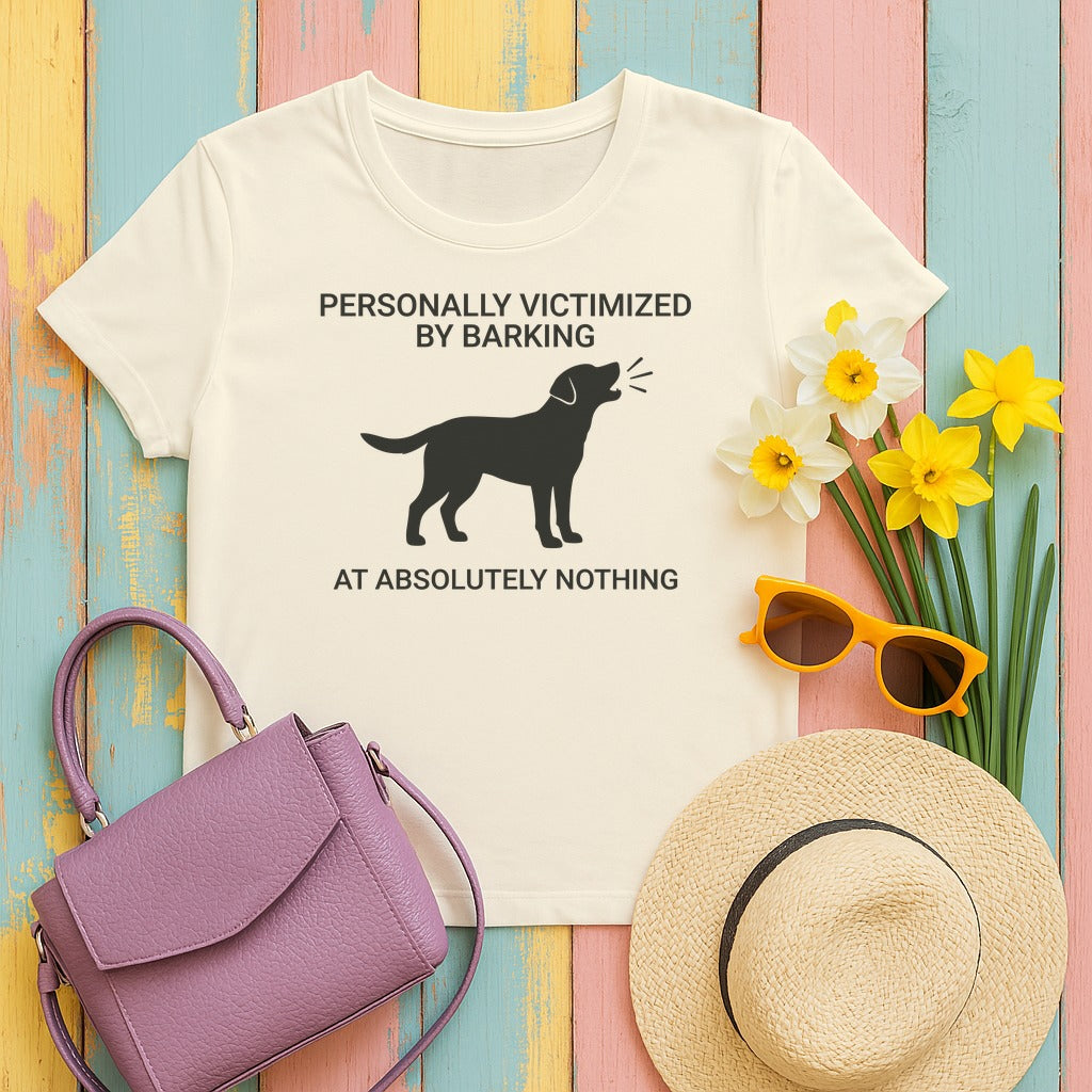 Victimized By Barking Dog T-Shirt in Natural