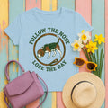 Follow the Nose Beagle T-Shirt in Light Blue