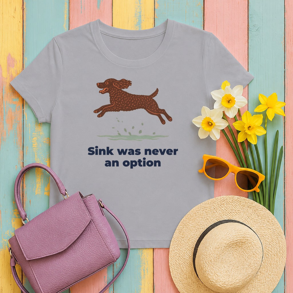 American Water Spaniel Sink Was Never An Option Tee in Athletic Heather