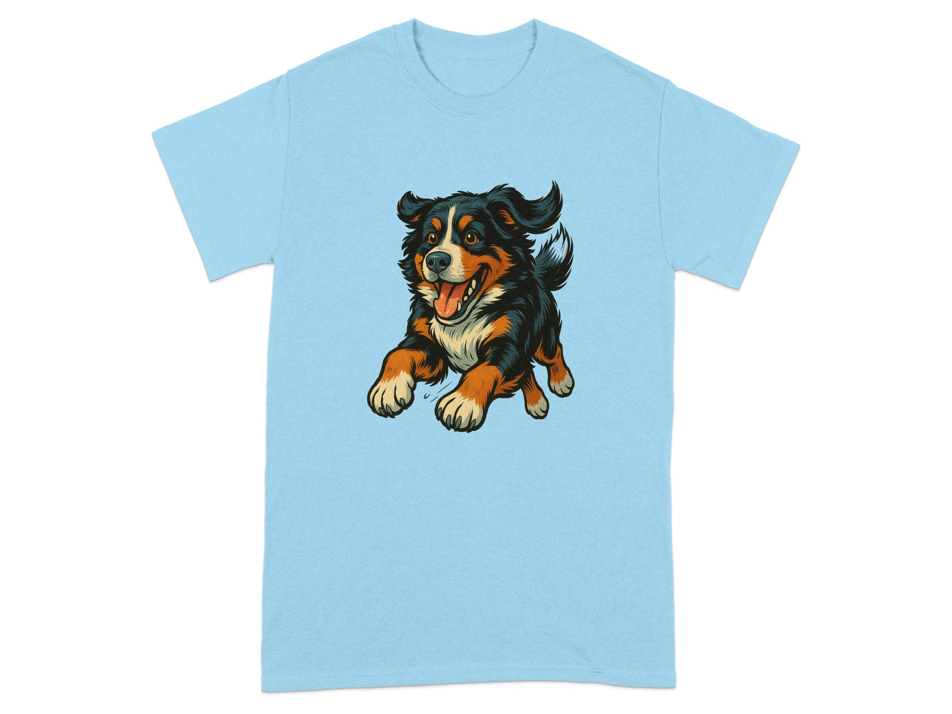 Happy Dog Graphic Design Light Blue T-shirt product type