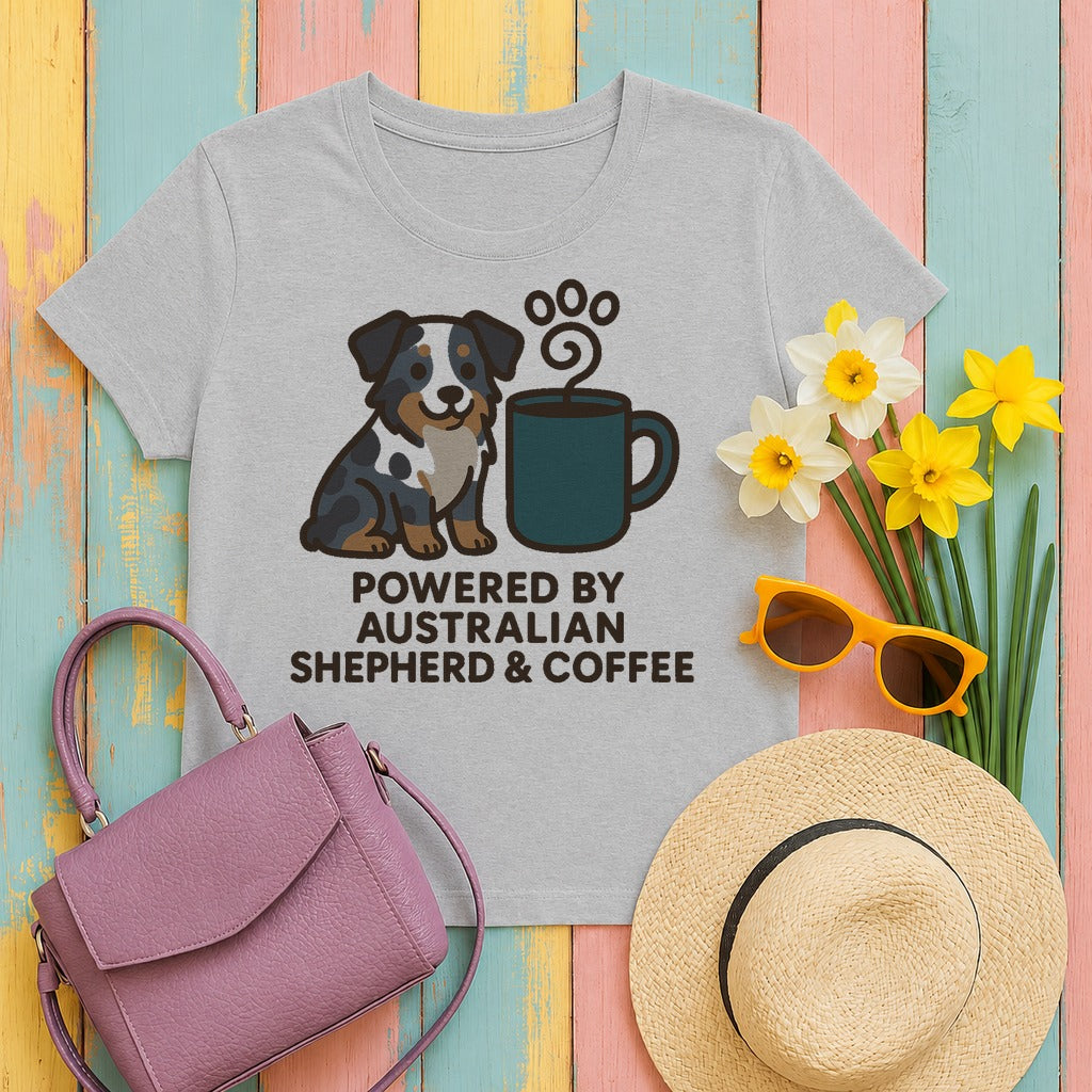 Powered By Aussie & Coffee t-shirt