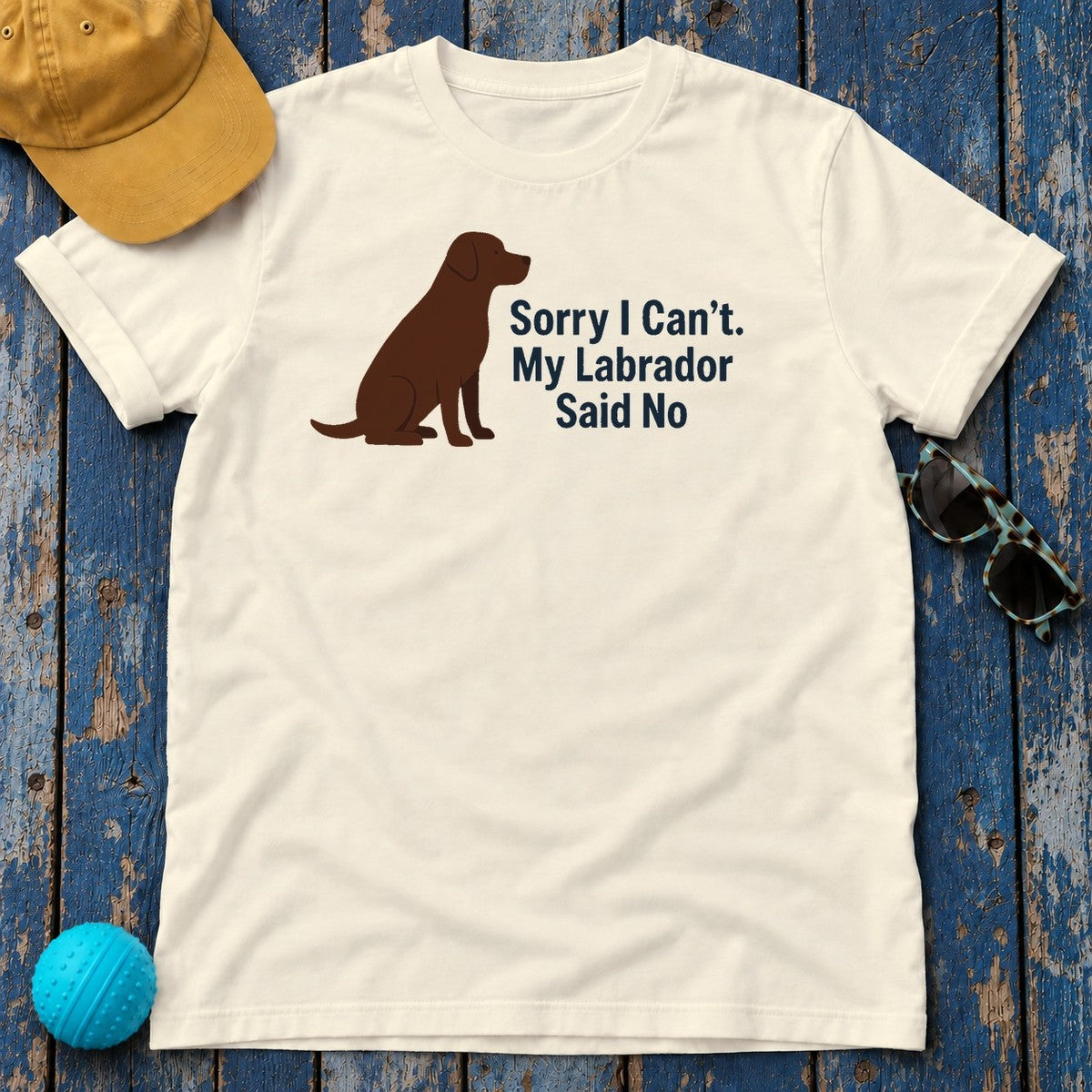 My Labrador Said No Statement T-Shirt in Natural