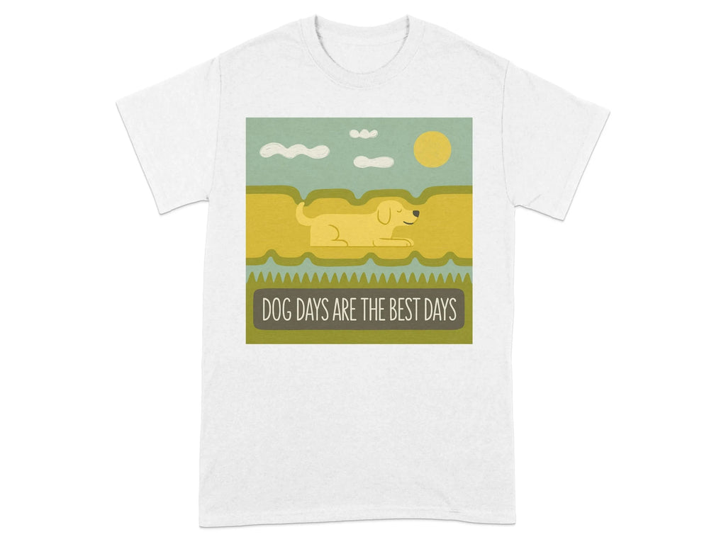Dog Days Are The Best Days Yellow Lab T-Shirt White T-shirt