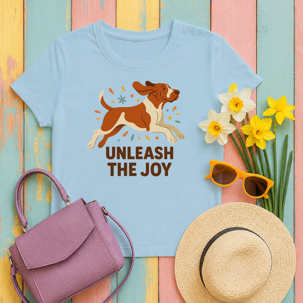 Bracco Italiano Unleash the Joy Tee in Light Blue