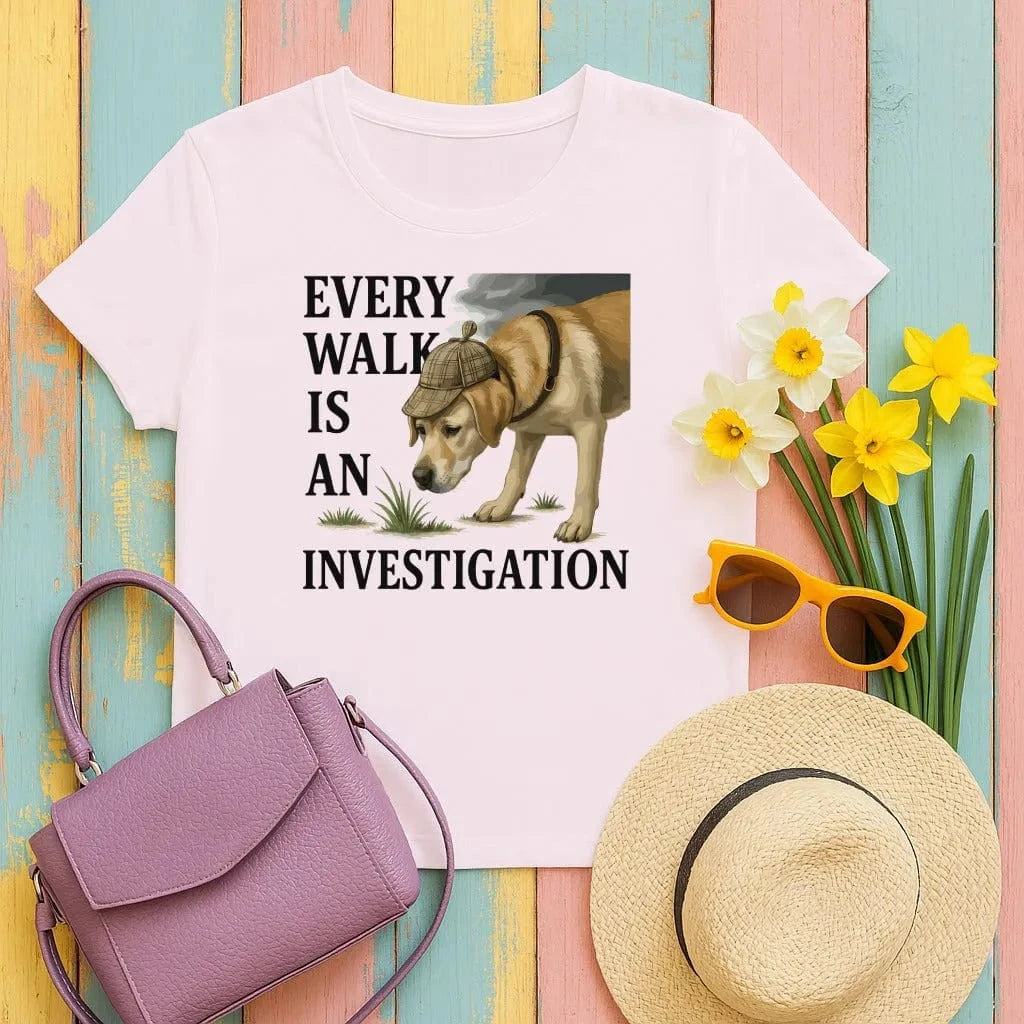 Every Walk Is An Investigation Yellow Lab T-Shirt T-shirt