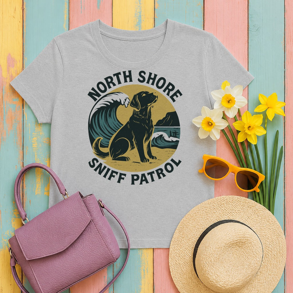 North Shore Sniff Patrol Beach Labrador Retriever t-shirt