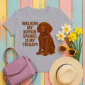 Boykin Spaniel Is My Therapy T-shirt in Athletic Heather