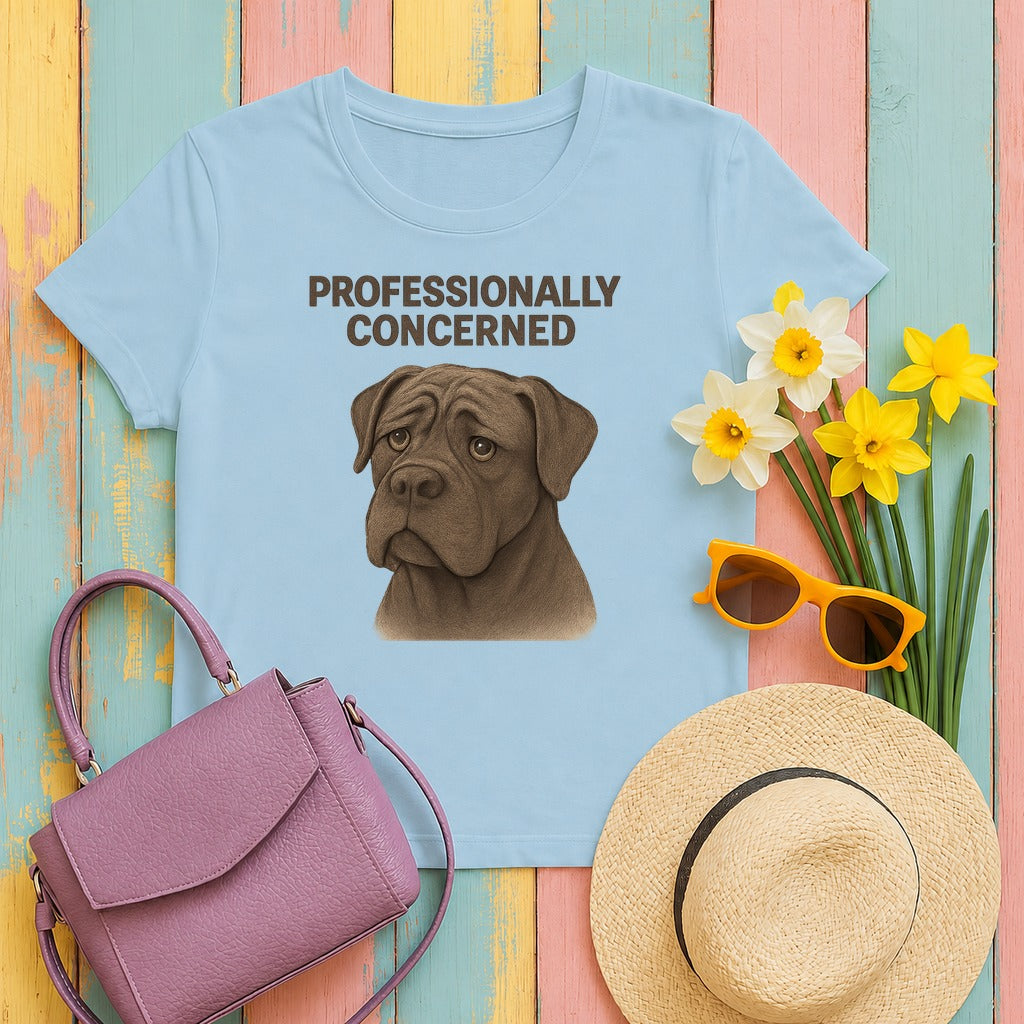 Cane Corso Professionally Concerned Tee in Light Blue
