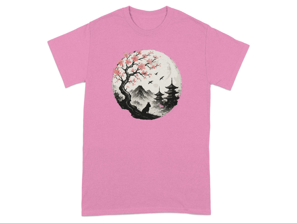 Scenic Japanese Landscape with Sakura Tee