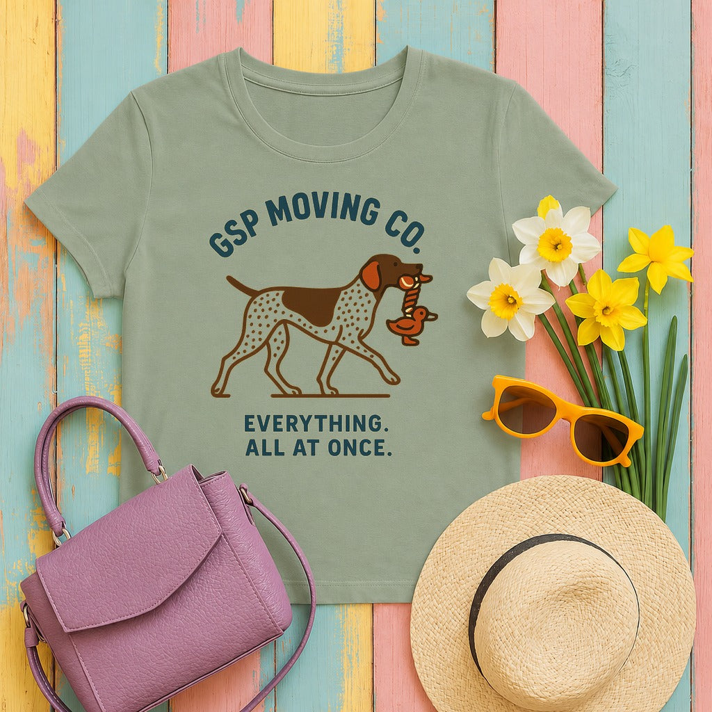 GSP Moving Co. German Shorthaired Pointer T-shirt in Sage