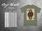 GILDAN 5000 Heavy Cotton T-Shirt size chart with measurements in inches.