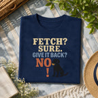 Black Lab fetch tee flat-lay