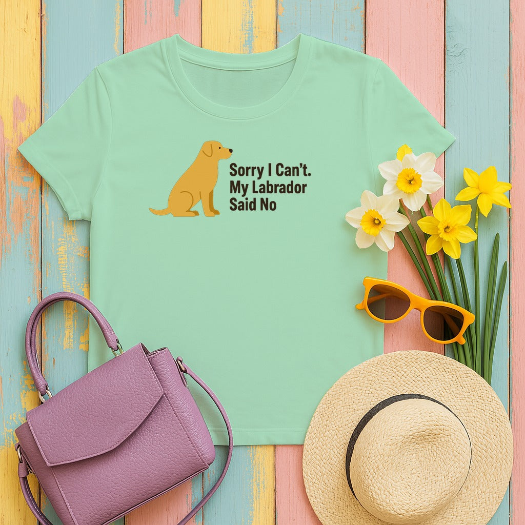 The Labrador's Command T-Shirt in Mint Green