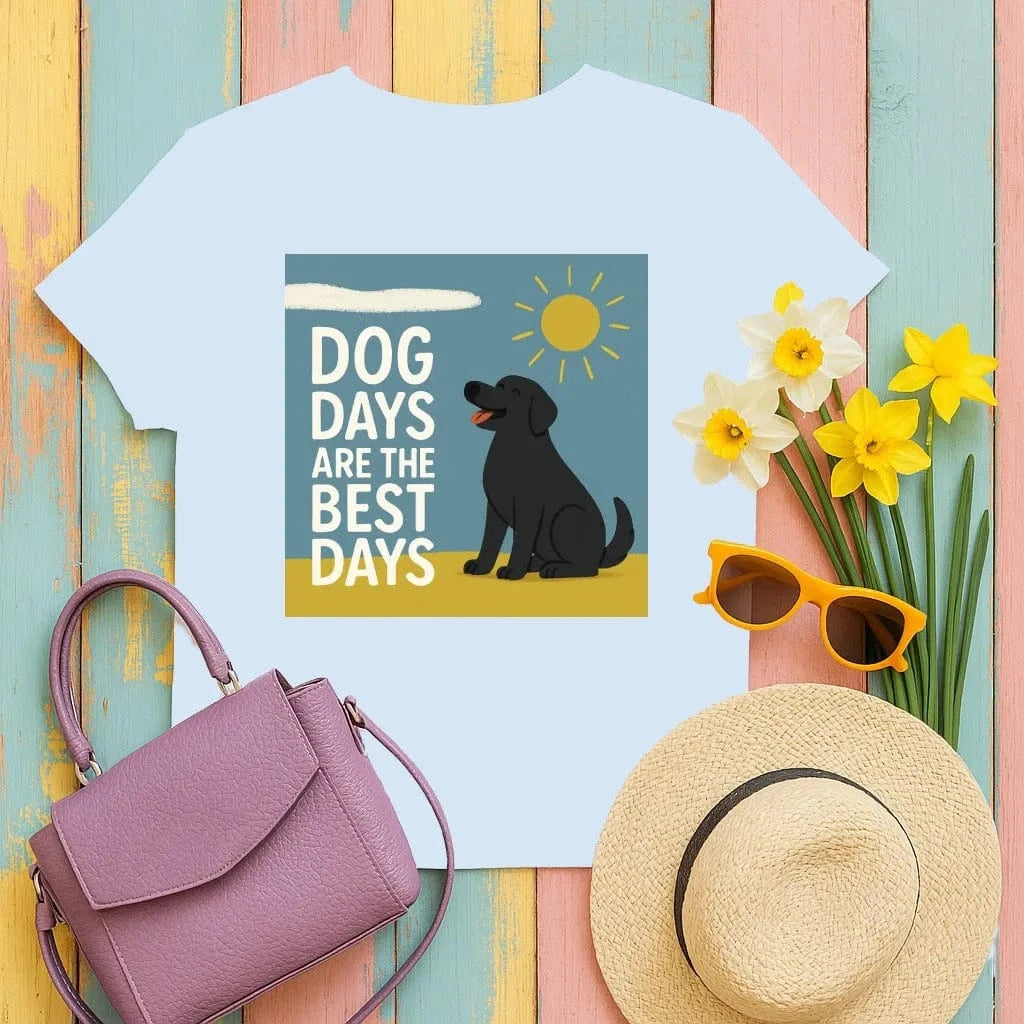 Dog Days Are The Best Days Black Lab T-Shirt T-shirt