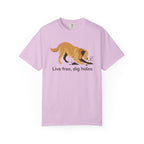 Live Free Dig Holes Dog Graphic T-Shirt