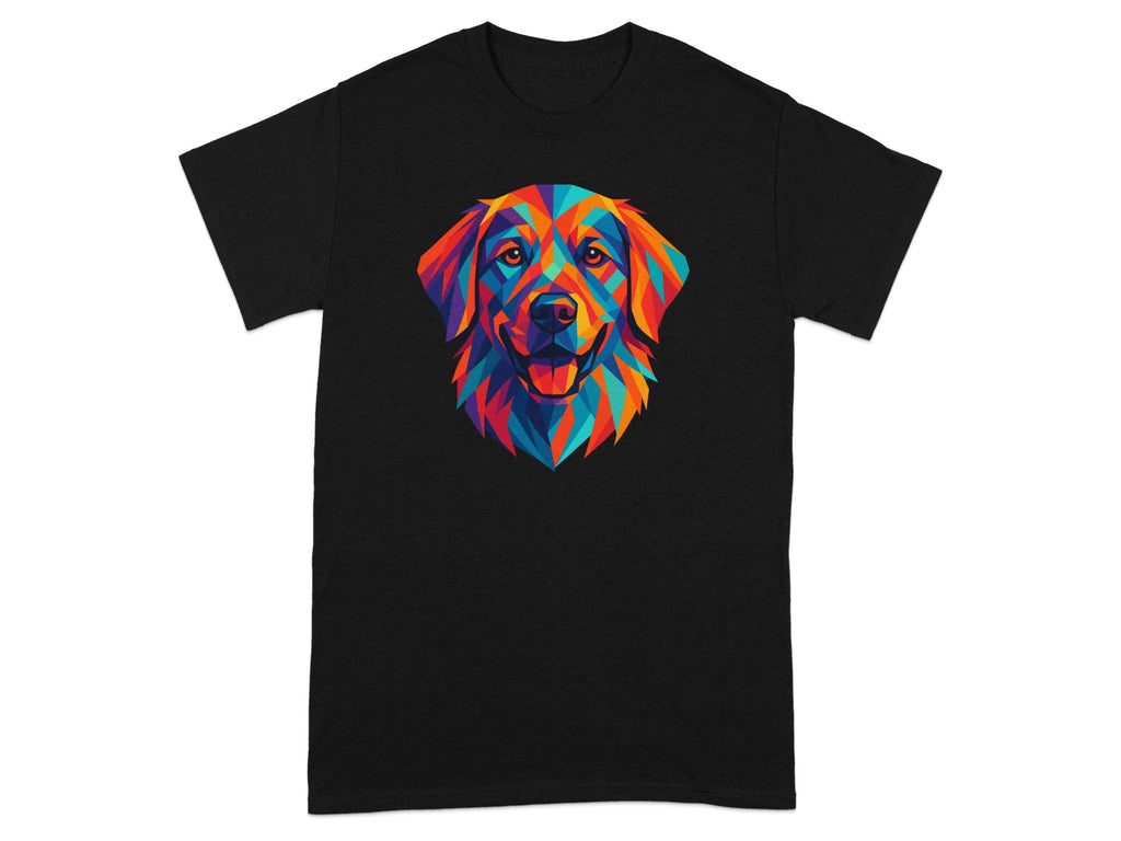 Colorful Geometric Dog Graphic T-Shirt Design