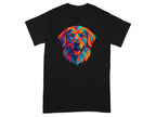 Colorful Geometric Dog Graphic T-Shirt Design