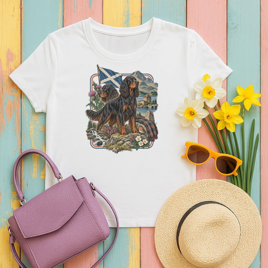 Gordon Setter Scotland Heritage tee, White