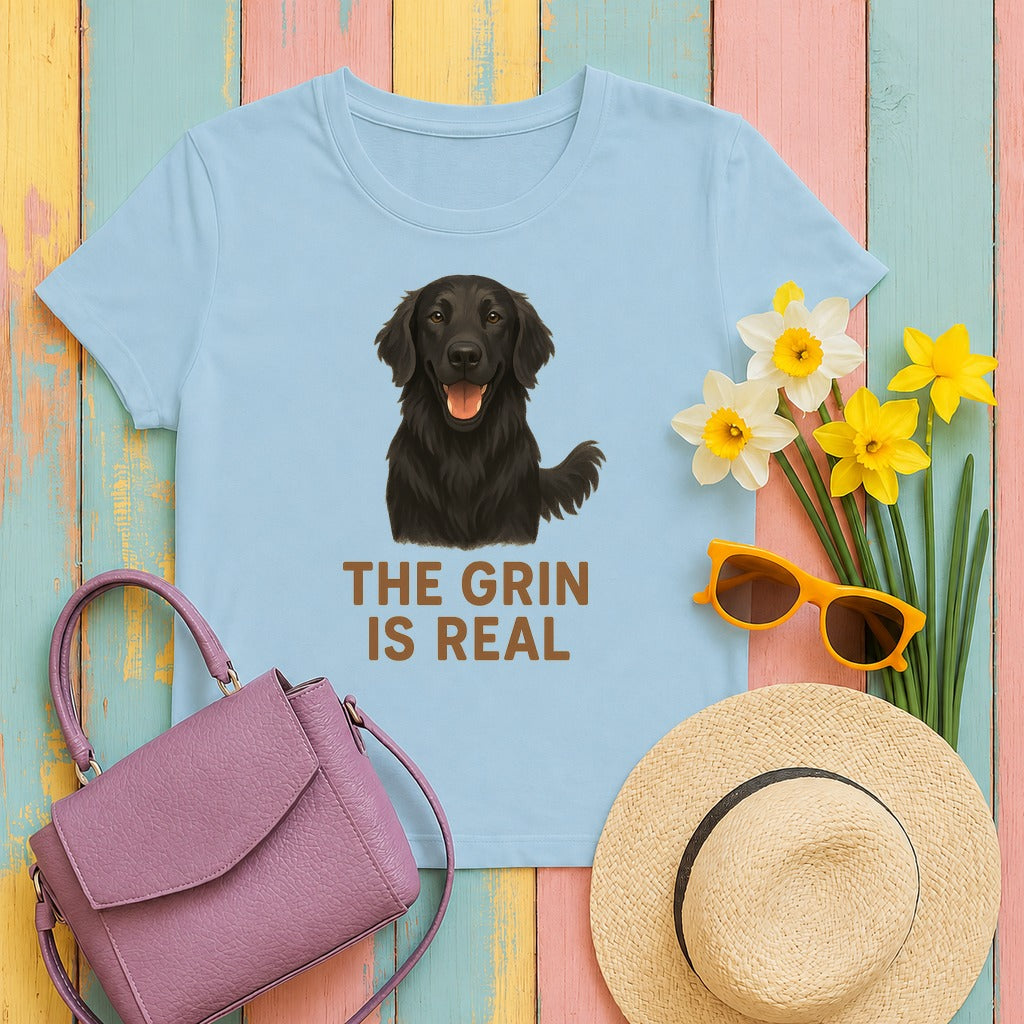 Flat-Coat The Grin Is Real Tee in Light Blue