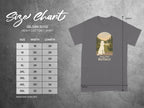 Gildan 5000 heavy cotton t-shirt size chart with measurements in inches.
