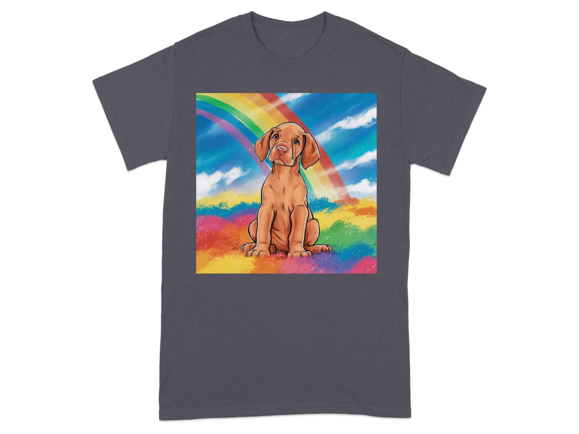 Colorful Rainbow Puppy Art Tee Product