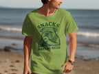 Snacks Make Me Nicer Green Bulldog Graphic Shirt