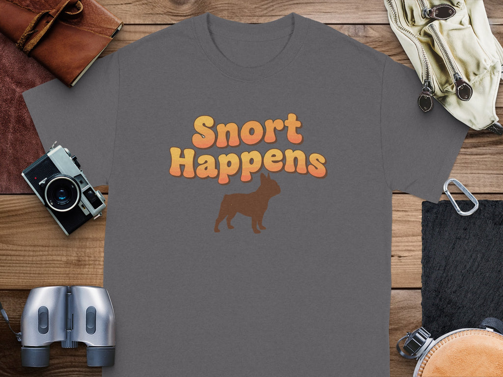Snort Happens Cute Dog Graphic Unisex Shirt