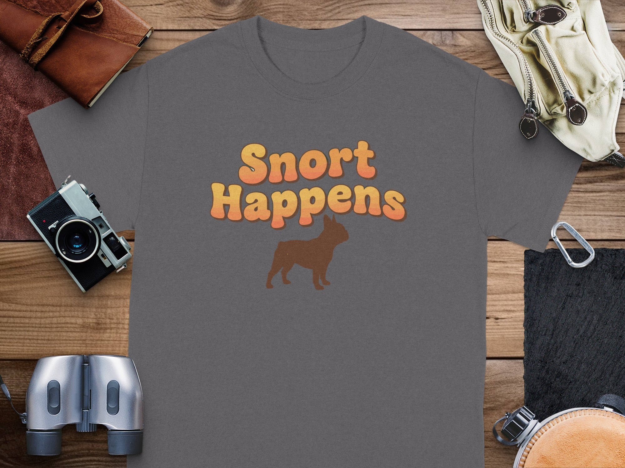 Snort Happens Cute Dog Graphic Unisex Shirt
