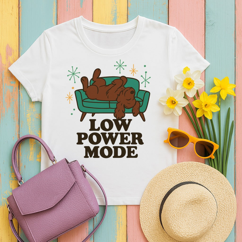 Boykin Spaniel Low Power Mode T-shirt in White