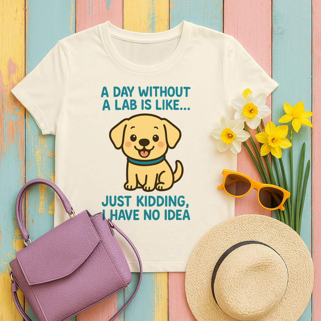 A Day Without A Lab T-Shirt in Natural