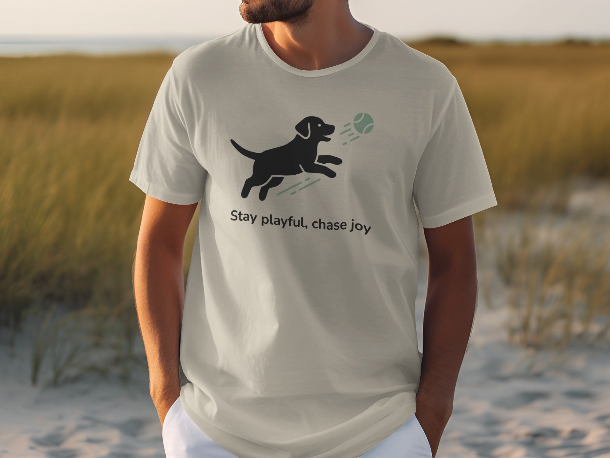 Stay Playful Chase Joy Dog T-Shirt Casual Apparel
