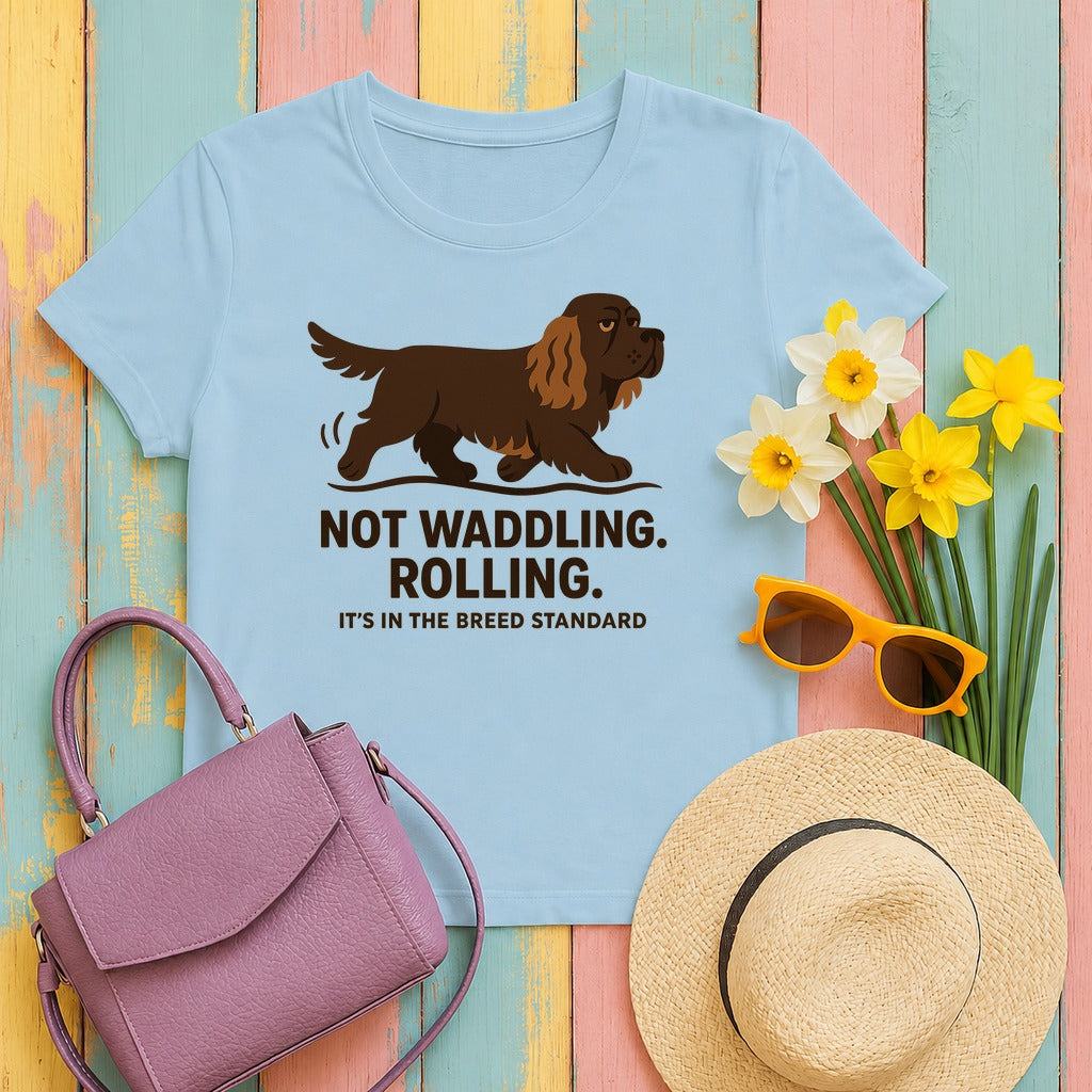 Sussex Not Waddling Rolling Tee in Light Blue