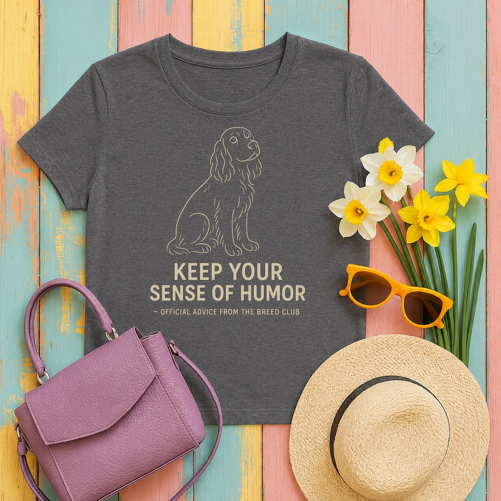 Field Spaniel Keep Your Sense Of Humor Tee