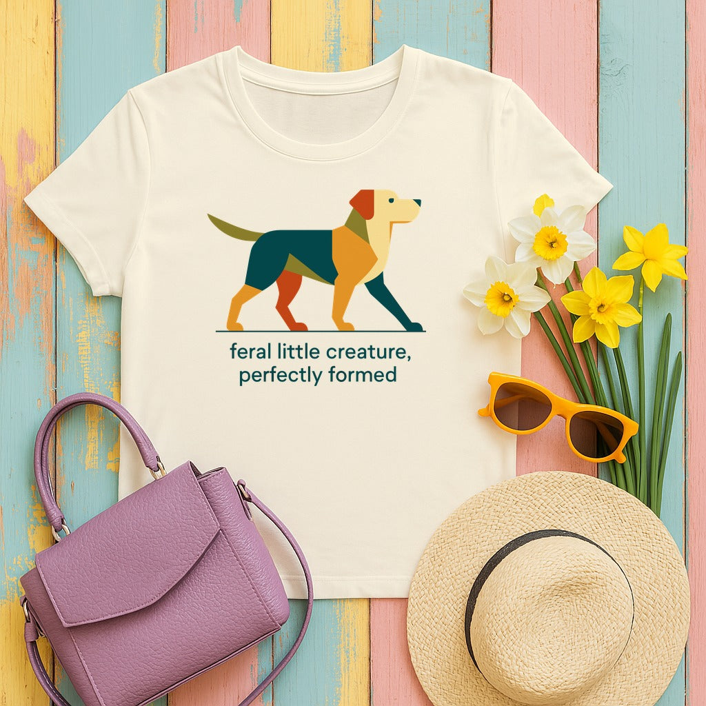 Labrador Retriever — Feral & Formed Abstract Yellow Lab T-Shirt in Natural