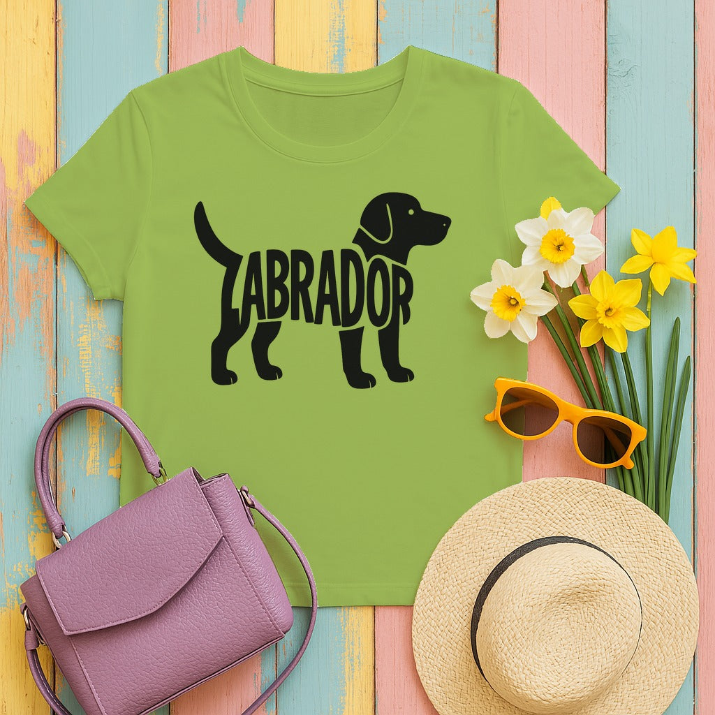 Labrador Silhouette T-Shirt in Kiwi
