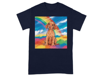 Rainbow Puppy Dog with Blue Sky Graphic T-Shirt product