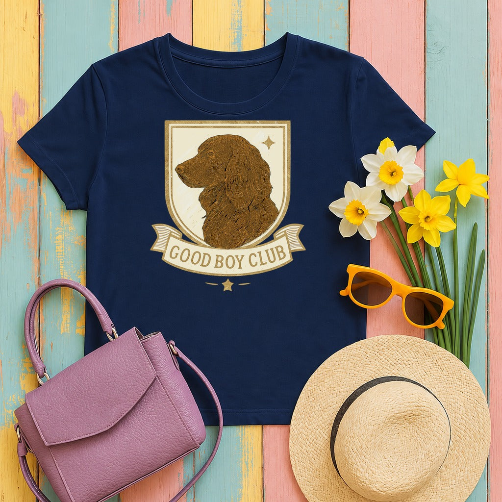 Boykin Spaniel Good Boy Club Tee flat lay hero