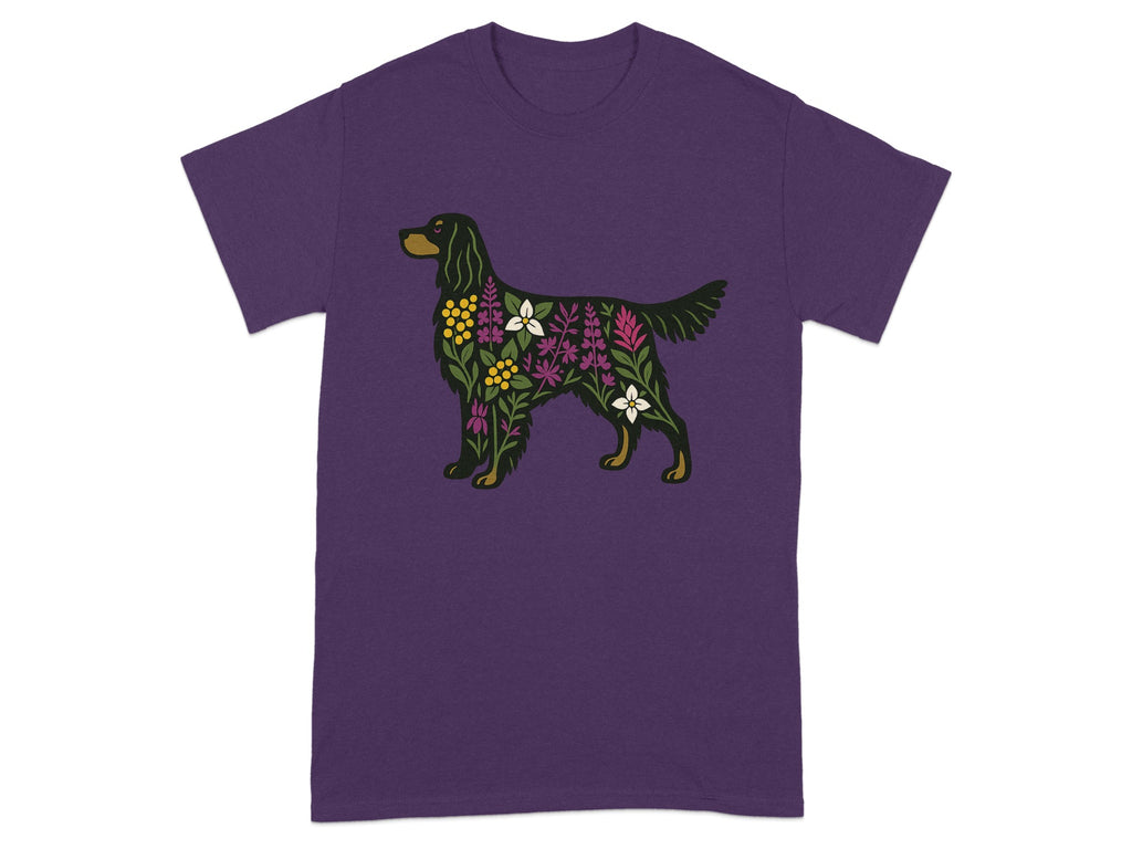 Purple T-Shirt with Floral Dog Design product type