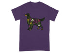 Purple T-Shirt with Floral Dog Design product type
