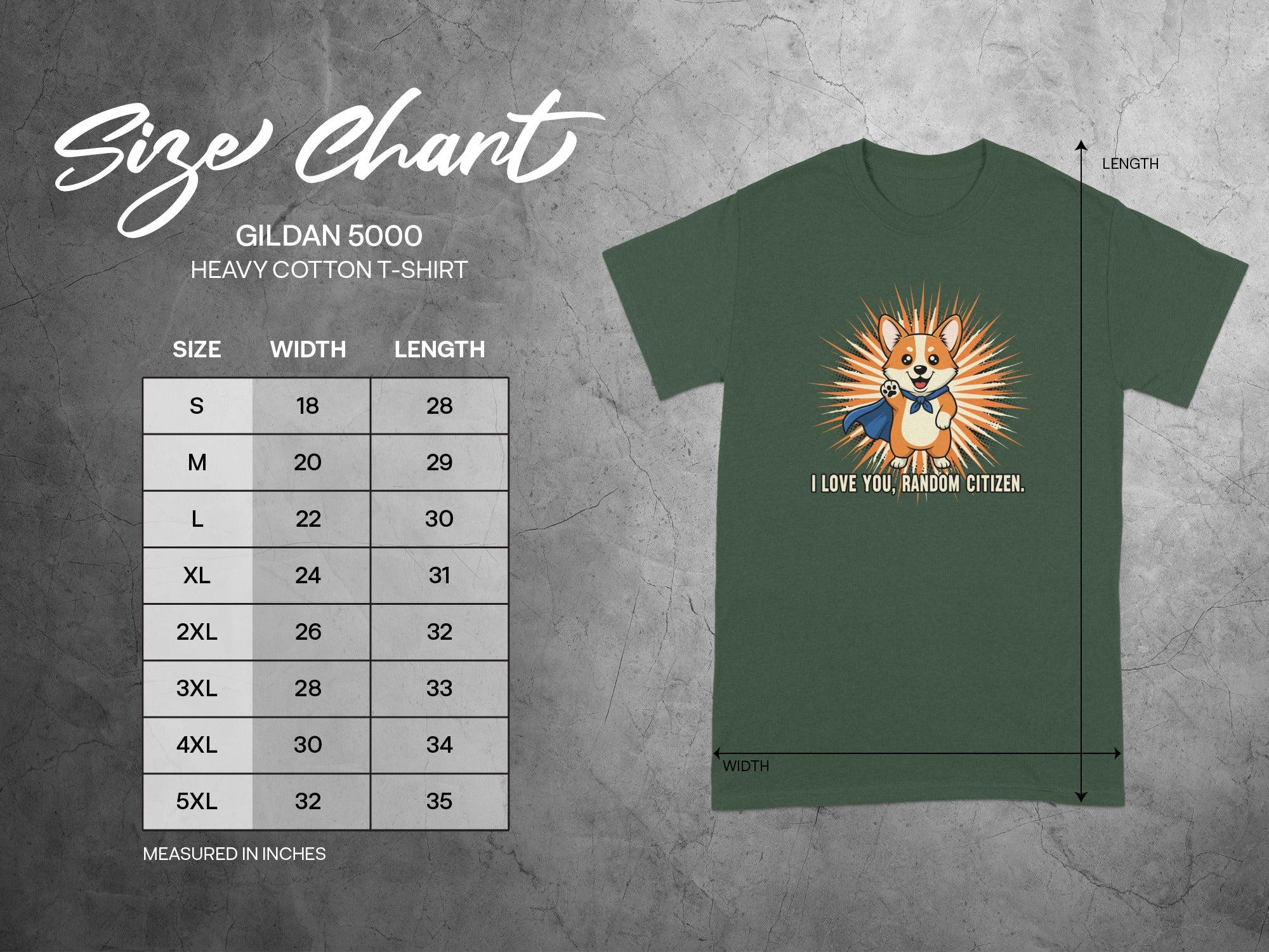 Cute Shiba Inu I Love You Random Citizen T-Shirt